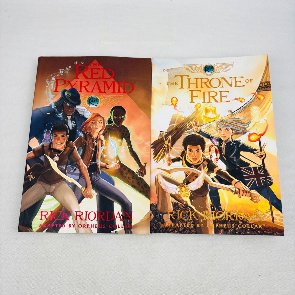 Kane Chronicles Graphic Novels 1-2 Red Pyramid Throne of Fire Rick Riordan